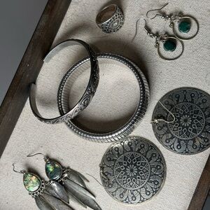 Boho Silver Jewelry Lot